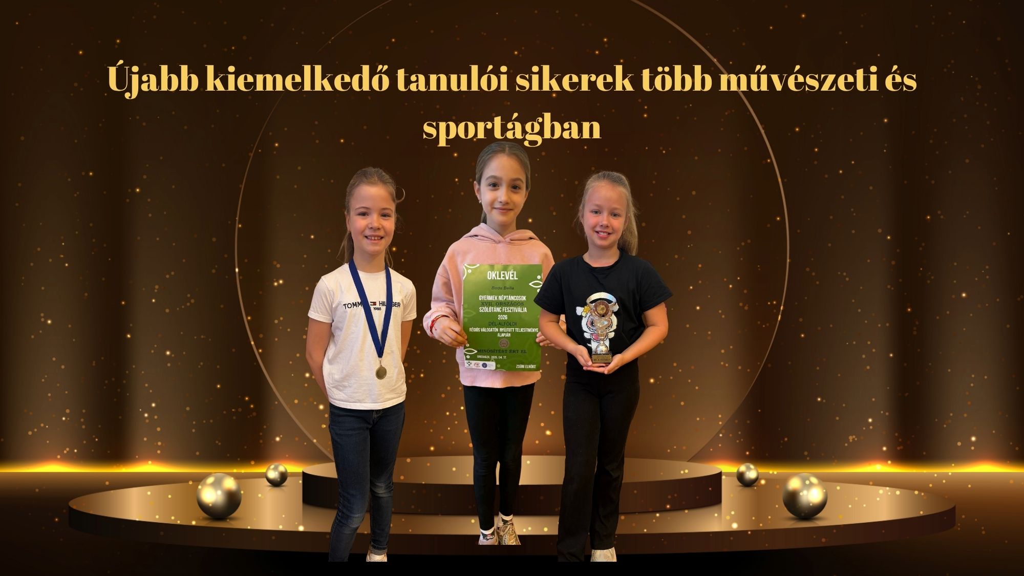 Újabb kiemelkedő tanulói sikerek több művészeti és sportágban