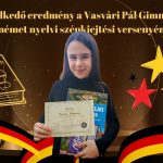 Kiemelkedő eredmény a Vasvári Pál Gimnázium német nyelvi szépkiejtési versenyén