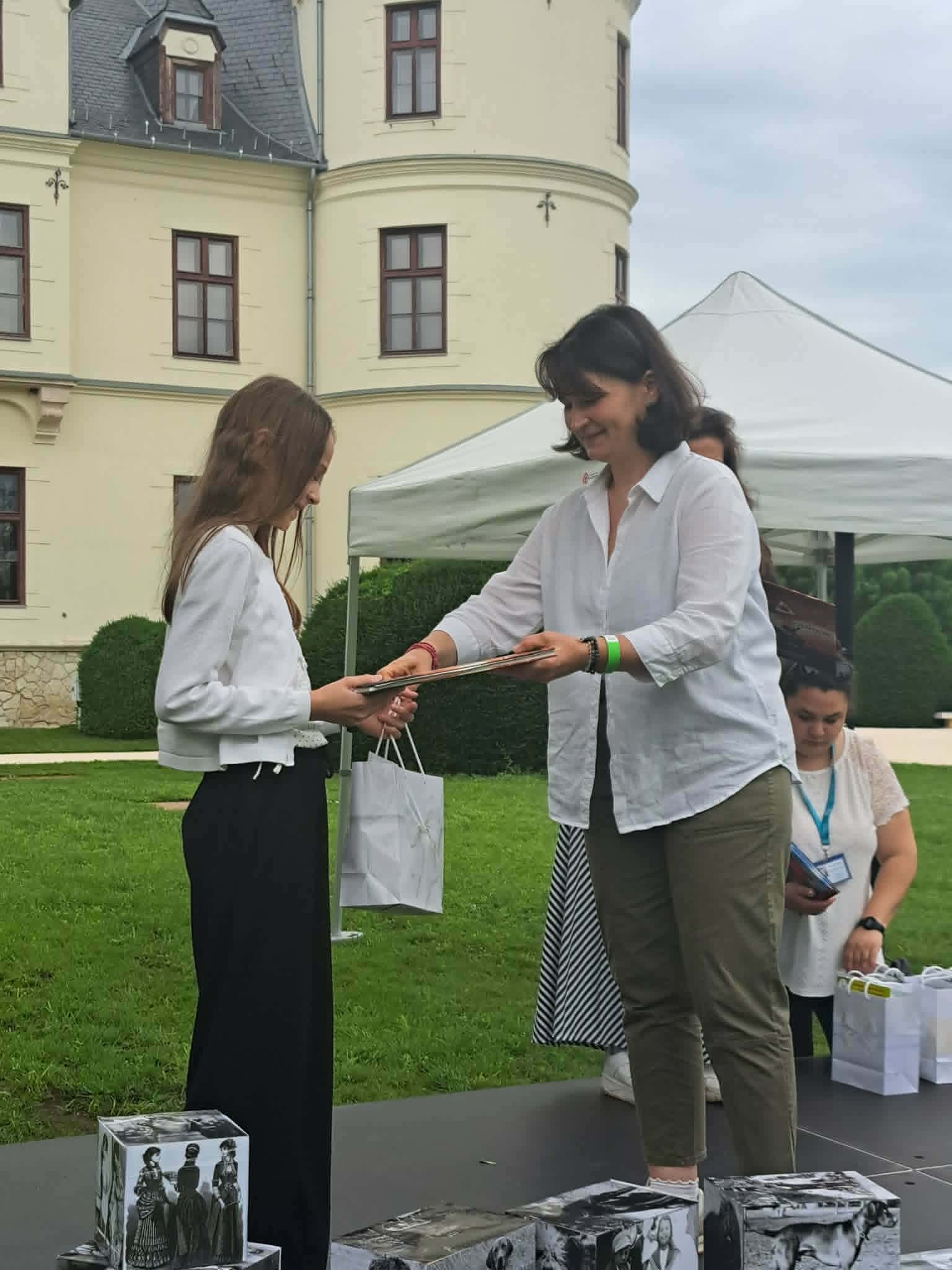 Hudák Lilla a díjátadón