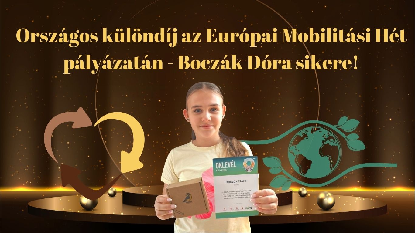 Országos különdíj az Európai Mobilitási Hét pályázatán – Boczák Dóra sikere!
