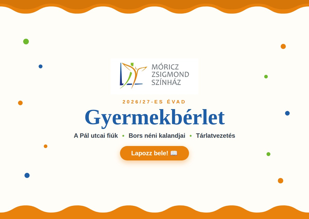 Gyermekbérlet 2026/27 műsorfüzet