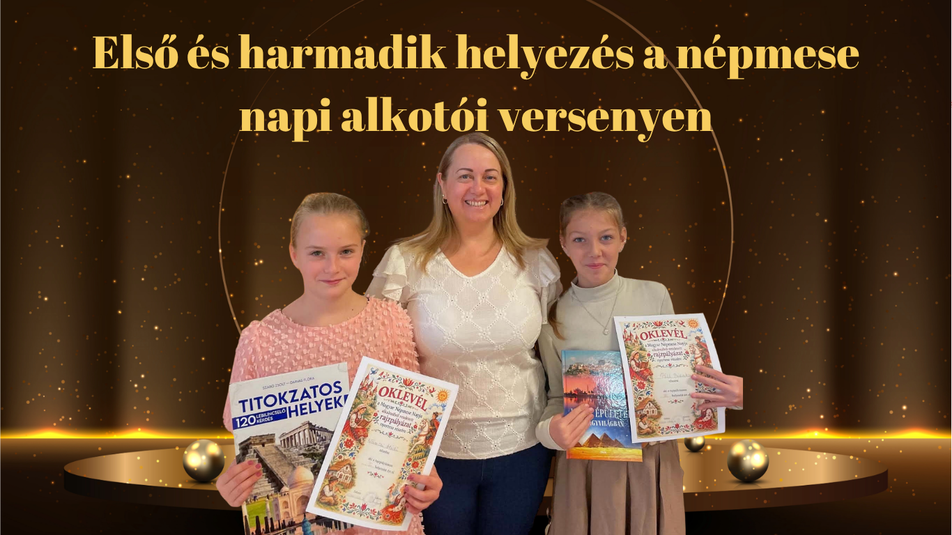 Első és harmadik helyezés a népmese napi alkotói versenyen